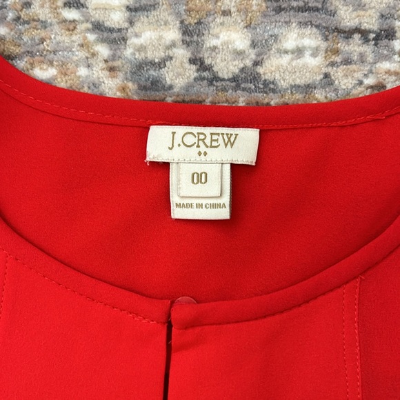 Red Jcrew shell top. - Picture 3 of 5